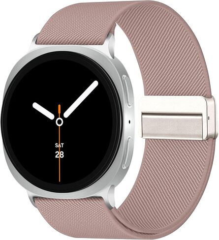 أحزمة قابلة للتمدد مع مشبك مغناطيسي متوافقة مع ساعة سامسونج جالاكسي 8 باند 40 ملم 44 ملم/ساعة سامسونج جالاكسي 8 بسوار كلاسيكي 46 ملم، أساور معصم رياضية من النايلون بدون فجوة للرجال والنساء in Kuwait