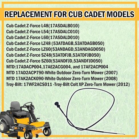 946-04214 746-04214 61 بوصة استبدال كابل الاختناق لشبل كاديت Z Force RZT SZ 48 50 54 60 S L LZ LE KH FAB يستبدل 946-04214 in Kuwait
