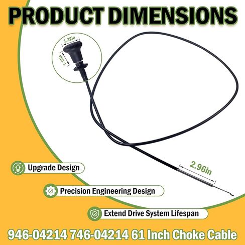 946-04214 746-04214 61 بوصة استبدال كابل الاختناق لشبل كاديت Z Force RZT SZ 48 50 54 60 S L LZ LE KH FAB يستبدل 946-04214 in Kuwait