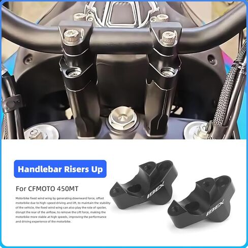 Handlebar Risers for CFMOTO ibex 450 800 (2023-2025), 35mm Height Bar Rise Motorcycle Riser Mount For 450MT 800MT 7/8 Inch Handlebar, Black CNC Aluminum in Saudi Arabia