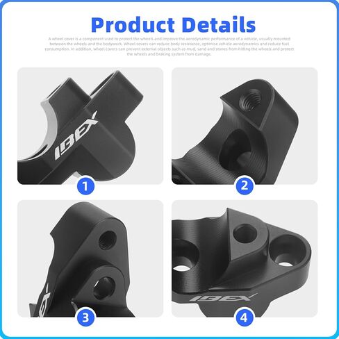 Handlebar Risers for CFMOTO ibex 450 800 (2023-2025), 35mm Height Bar Rise Motorcycle Riser Mount For 450MT 800MT 7/8 Inch Handlebar, Black CNC Aluminum in Saudi Arabia