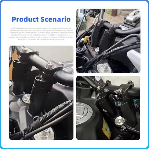 Handlebar Risers for CFMOTO ibex 450 800 (2023-2025), 35mm Height Bar Rise Motorcycle Riser Mount For 450MT 800MT 7/8 Inch Handlebar, Black CNC Aluminum in Saudi Arabia