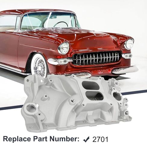 2701 Engine Dual Plane Intake Manifold Compatible with 1955-1986 Chevy 305 327 350 383 Small Block V8 Engine in Saudi Arabia