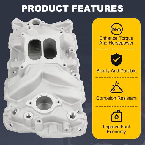 2701 Engine Dual Plane Intake Manifold Compatible with 1955-1986 Chevy 305 327 350 383 Small Block V8 Engine in Saudi Arabia