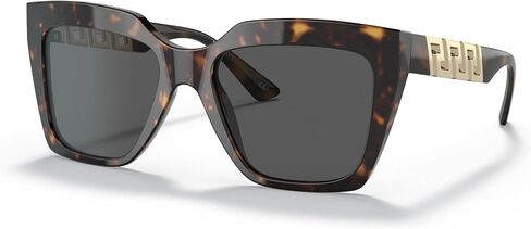 Versace VE 4418 108/87 Havana Plastic Square Sunglasses Grey Lens in Saudi Arabia