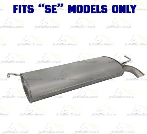 Exhaust Muffler Compatible for 2016-2018 Hyundai Tucson 2.0L | Stainless Steel | Northeastern Exhaust | Free Clamps and Gasket Included | Direct-Fit Replacement in Saudi Arabia