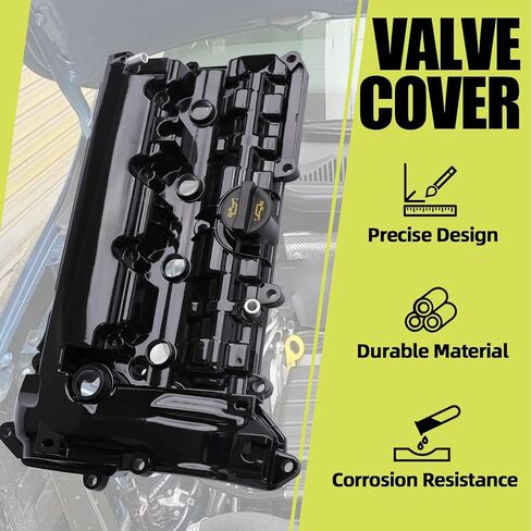 Aluminum Valve Cover Compatible with 2014 2015 2016 2017 2018 2019 2020 Mazda 3 6 CX-30 CX-5 2.5L L4 Replace PY0110210A in Saudi Arabia