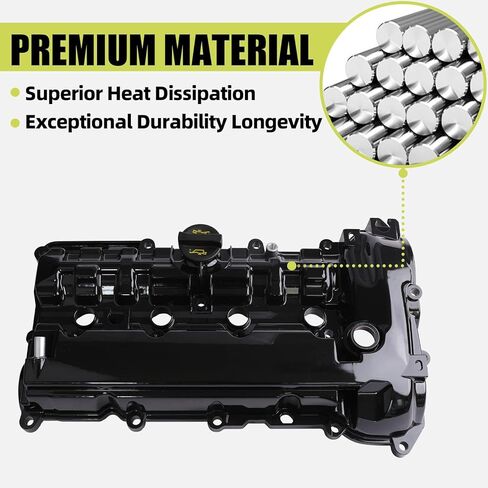Aluminum Valve Cover Compatible with 2014 2015 2016 2017 2018 2019 2020 Mazda 3 6 CX-30 CX-5 2.5L L4 Replace PY0110210A in Saudi Arabia