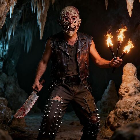 قناع رأس وحش زومبي بيو مونستر المخيف مع أسنان حادة، قناع الهالوين للكبار للرعب المسكون بالمنزل والحفلات التنكرية in Kuwait