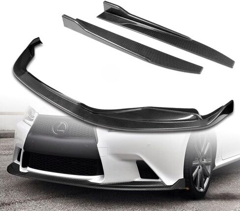 Stay-Tuned, 5PCS ABS STP-Style Front Bumper Lip Spoiler Body Kit + Universal 31" x 4" Side Skirts, Compatible with 2013-2015 Lexus GS350 GS450h F-Sport Model, Exterior Accessory (Painted White) in Saudi Arabia