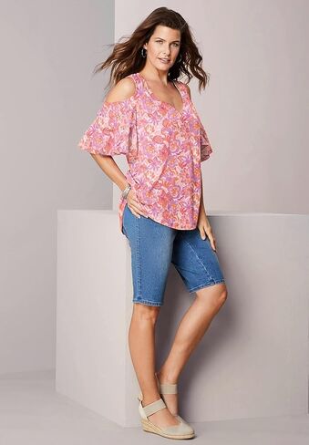Roaman's Women's Plus Size Classic Stretch Bermuda Short in Saudi Arabia