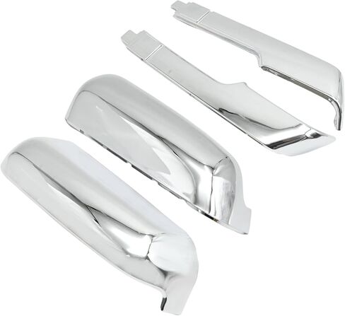 Chrome Towing Top and Side Clip-On Mirror Covers, ABS Tow Mirror Caps, Driver Side Door Mirror Housing Lower and Upper Cover Replacement for Chevy Silverado 2020-2024 in Saudi Arabia