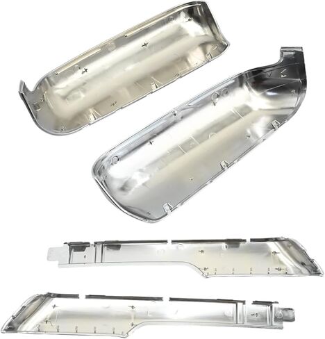 Chrome Towing Top and Side Clip-On Mirror Covers, ABS Tow Mirror Caps, Driver Side Door Mirror Housing Lower and Upper Cover Replacement for Chevy Silverado 2020-2024 in Saudi Arabia
