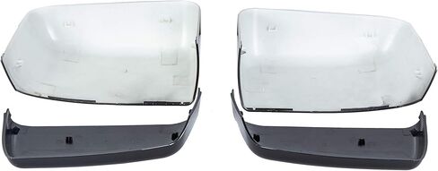 ECOTRIC Pair Tow Mirror Caps Cover Compatible with 1988-2019 Chevy Silverado GMC Sierra Truck Pickup Replacement for 23444125, 23444126, 23444119, 23444120 Glossy Black in Saudi Arabia