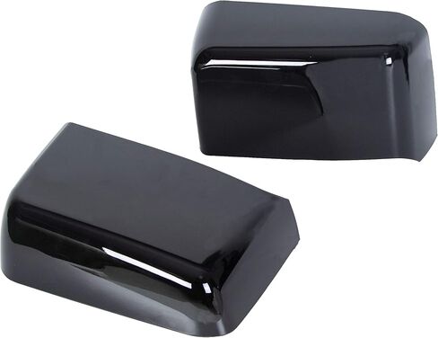 ECOTRIC Pair Tow Mirror Caps Cover Compatible with 1988-2019 Chevy Silverado GMC Sierra Truck Pickup Replacement for 23444125, 23444126, 23444119, 23444120 Glossy Black in Saudi Arabia