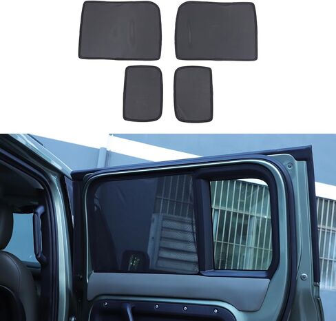 Rear Window Sun Shades Compatible with Land Rover Defender 90 110 130 2020-2025+, Rear Car Side Window Screen Mesh Cover in Saudi Arabia