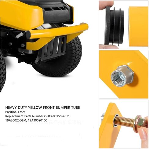 JTLB Cub Cadet XT1-GT 50, XT1-LT42, Impact Proof Heavy Duty Yellow Front Bumper Tube Replacement for XT1-GT 54 FAB, XT1-LT42 E, Cub Cadet XT1-LT42 C, XT1-LT46 FAB in Saudi Arabia