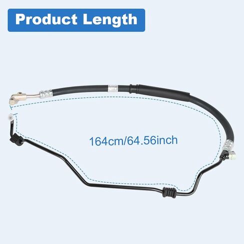 خط خرطوم ضغط التوجيه المعزز متوافق مع Honda Odyssey 3.5L V6 1999 2000 2001 2002 2003 2004، بديل لـ 3401212، 53713-S0X-A02 in Kuwait