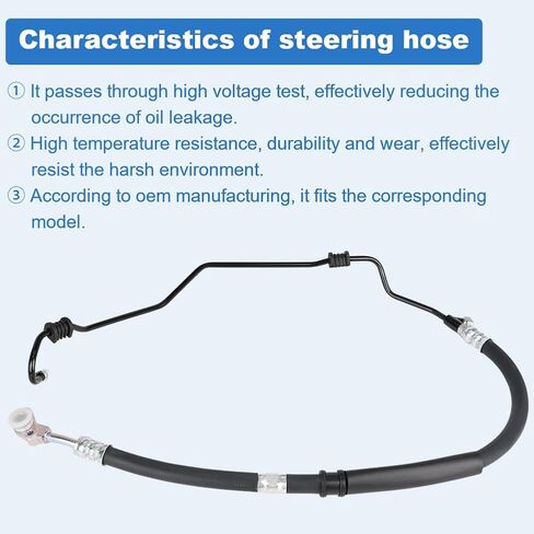 خط خرطوم ضغط التوجيه المعزز متوافق مع Honda Odyssey 3.5L V6 1999 2000 2001 2002 2003 2004، بديل لـ 3401212، 53713-S0X-A02 in Kuwait