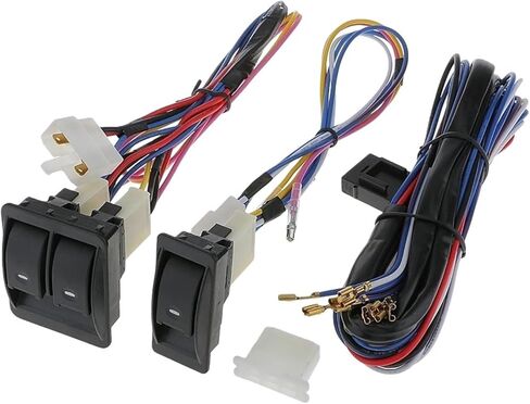 12V Universal Car Electric Power Window Switch Kit With Wiring Harness Holder in Kuwait