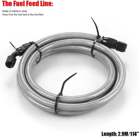 Fuel Feed Line and Rubber Return Hose Replacement for 1996-2000 Honda Civic CX DX EX GX HX LX Si EX-R, Model EK-Fuel Feed-RT-2D in Saudi Arabia