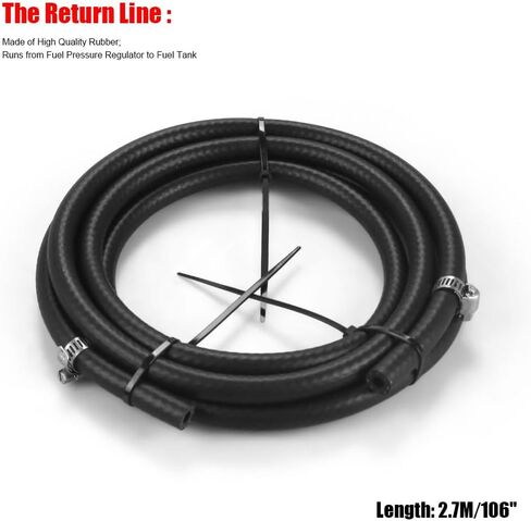Fuel Feed Line and Rubber Return Hose Replacement for 1996-2000 Honda Civic CX DX EX GX HX LX Si EX-R, Model EK-Fuel Feed-RT-2D in Saudi Arabia