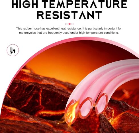 Fuel Vent Line, 9.8 Feet Flexible Cuttable Rubber Flexible Fuel Vent Hose, Leak-proof Petrol Gas Oil Tube Pipe Replacement, for Most Motorcycle, Ditdirt Bicycle, ATVs (Pink) in Saudi Arabia