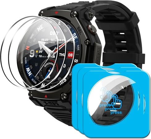 متوافق مع واقي الشاشة Huawei Watch GT 6 مقاس 46 ملم، وطبقة زجاجية مقاومة للخدش، وصديق للحافظة، HD Ultra، 3 عبوات in Saudi Arabia