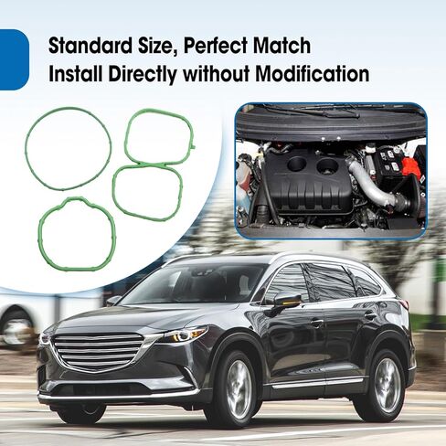 Lower and Upper Intake Manifold Gasket Set Replace MS 97118 MS19560 MS19144 AMS11821 Fit for Ford Edge Flex Fusion Taurus Lincoln MKS MKT MKX MKZ Mazda 6 CX-9 Mercury Sable 3.5L 3.7L 2007-2015 in Saudi Arabia