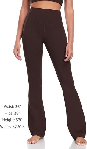 سروال ضيق HeyNuts Mellow Flare مقاس 29 بوصة/30.5 بوصة/32.5 بوصة/34.5 بوصة، عالي الخصر للتحكم في البطن وواسع الساق، سروال يوجا ناعم in Saudi Arabia