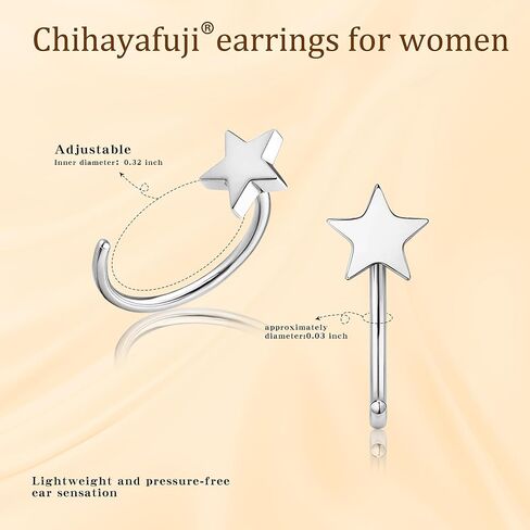 14K Gold Huggie Half Hoop Earrings,Cartilage Helix Open,Backless Earrings for Women,9 Pairs Hypoallergenic 316L Stainless Steel Jewelry Set,Trending Valentine's Day Gifts in Saudi Arabia