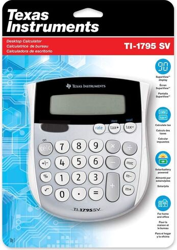 Texas Instruments TI-1795 SV Standard Function Calculator / 12 Pack in Saudi Arabia