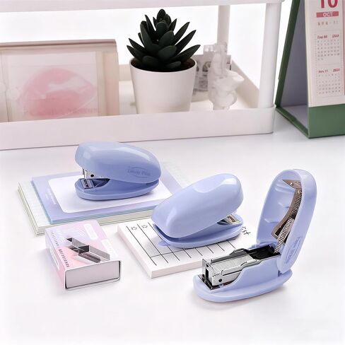 Mini Stapler, 12 Sheet Capacity with 1000 Staples, Blue Desktop Stapler in Saudi Arabia