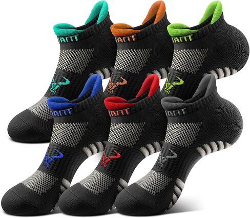 BULLIANT Men Ankle Socks Running Socks Extra Stretch Nylon-Arch Support Cushioned Sole Breathable Wicking in Saudi Arabia