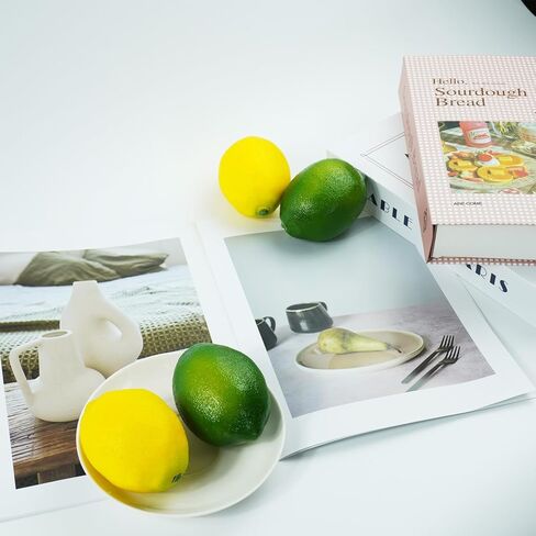 9Pcs Artificial Yellow Lemon,2.8x3.5 Inch Fake Lemons Faux Fruit Lemons for Wedding Party Decor Fruit Bowl Vase Fillers Photography Props Kitchen Table Interior Decoration in Saudi Arabia