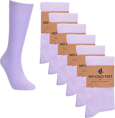 جوارب No Cold Feet للرجال باللون الأرجواني - جوارب كلاسيكية ناعمة على شكل طاقم، راحة طوال اليوم للعمل أو العمل أو حفلات الزفاف in Kuwait