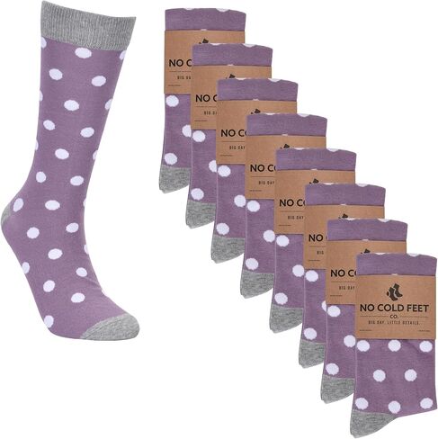 جوارب No Cold Feet للرجال باللون الأرجواني - جوارب كلاسيكية ناعمة على شكل طاقم، راحة طوال اليوم للعمل أو العمل أو حفلات الزفاف in Kuwait