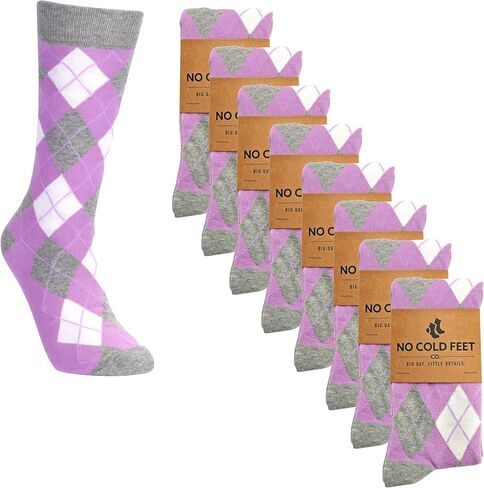 جوارب No Cold Feet للرجال باللون الأرجواني - جوارب كلاسيكية ناعمة على شكل طاقم، راحة طوال اليوم للعمل أو العمل أو حفلات الزفاف in Kuwait