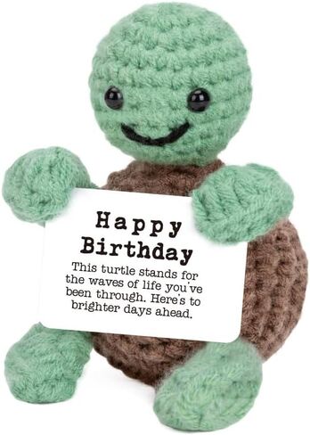 Xinezaa Mini Funny Turtle Employee Appreciation Gifts for Women Men Employees,Team Appreciation Farewell Gift for Boss Coworker Handmade Positive Crochet Turtle Home Office Desk Decor in Saudi Arabia