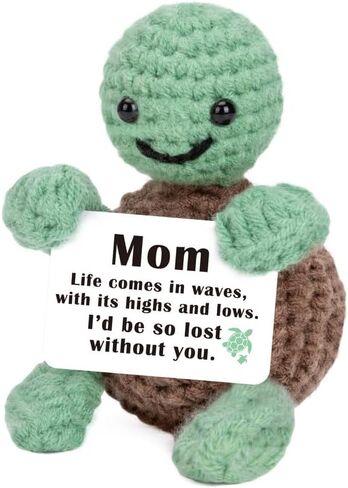 Xinezaa Mini Funny Turtle Employee Appreciation Gifts for Women Men Employees,Team Appreciation Farewell Gift for Boss Coworker Handmade Positive Crochet Turtle Home Office Desk Decor in Saudi Arabia