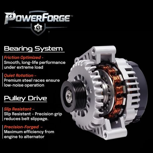 مولد كهربائي 8247N PowerForge™ 105A متوافق مع مركبات Chevy/GMC 2000 2001 2002 2003 2004 2005 | 4.3 لتر 4.8 لتر 5.0 لتر 5.3 لتر 5.7 لتر 6.0 لتر 6.5 لتر 6.6 لتر 8.1 لتر | 6- الأخدود | استبدال #10480388 10464438 19244727 in Saudi Arabia