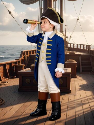 زي جورج واشنطن للأطفال مع إكسسوارات أزياء واشنطن للحفلات التنكرية in Kuwait