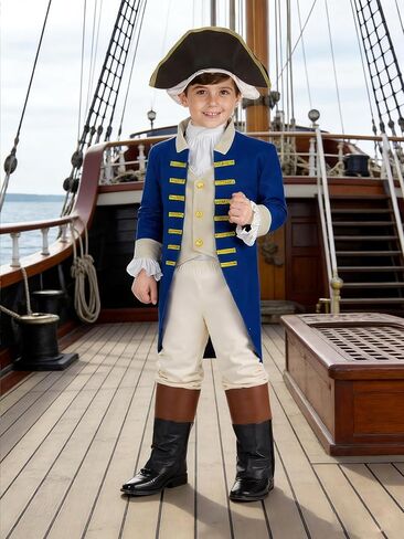 زي جورج واشنطن للأطفال مع إكسسوارات أزياء واشنطن للحفلات التنكرية in Kuwait