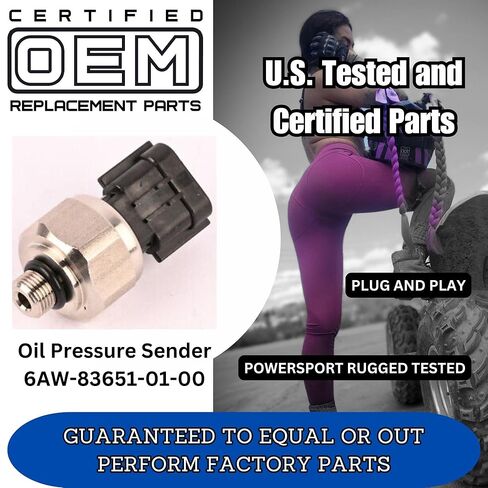 (إصدار محدث) قطعة غيار معتمدة من صانع المعدات الأصلية - 6AW-83651-00-00 مستشعر ضغط الزيت - تم اختبار PowerSport - تم اختباره في العالم الحقيقي في الولايات المتحدة ومضمون بنسبة 100% يناسب Yamaha 200HP 225HP 250HP 300HP 350HP in Kuwait