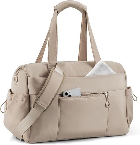 حقيبة الصالة الرياضية للنساء من TOPEAST، حقيبة منتفخة خفيفة الوزن طوال الليل في عطلة نهاية الأسبوع، حقيبة دفل مبطنة للسفر مع جيب مبلل ومقصورة للكمبيوتر المحمول، منتج شخصي معتمد من شركة الطيران، مقاومة للماء in Kuwait