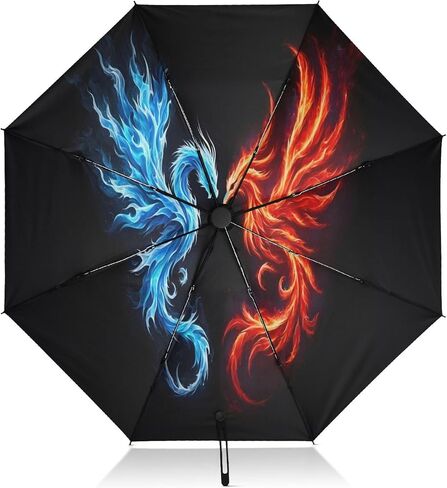 ALAZA Inverted Umbrella for Rain and Sun Auto Open Close 46 Inch Portable Reverse Folding UV Umbrella for Women Men in Saudi Arabia