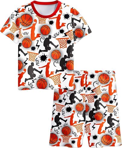 طقم تي شيرت وسروال قصير الأكمام للأولاد ملابس صيفية غير رسمية للأطفال الصغار وحتى الأطفال الكبار in Kuwait