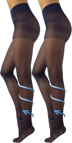 كالزيتالي جوارب طويلة داعمة ثابتة عامل 10 | S، M، L، XL | أسود، أزرق، جلد | 70 دن | صنع في ايطاليا in Kuwait