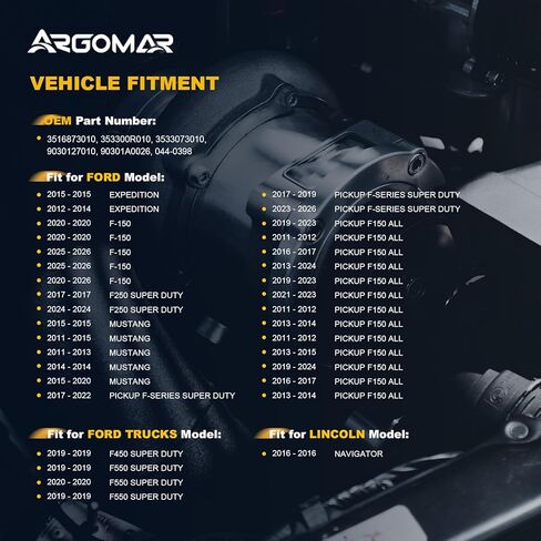Argoma Automatic Transmission Filter with Gasket, Compatible with Ford F-150 2011-2017, F-250 Super Duty 2017-2022, F-350 Super Duty 2018-2022, Mustang, Expedition & Lincoln Navigator in Saudi Arabia