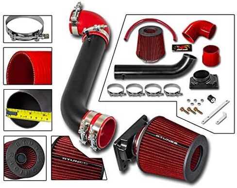 RTUNES RACING BLACK PIPE SHORT RAM AIR INTAKE + FILTER Compatible For 00-05 Eclipse/99-03 Galant/01-06 Stratus Coupe/01-05 Sebring Coupe 2.4L I4/3.0L V6 in Saudi Arabia